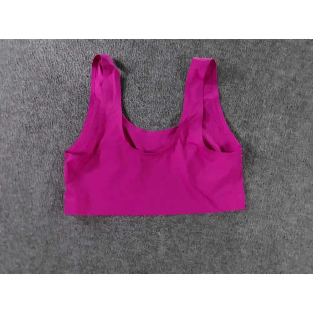 Victorias Secret Sports Bra Womens Small Pink Scoop Neck Active Minimalist - Picture 7 of 8